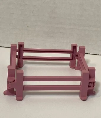 Lego Duplo Lote De 4 Piezas Rosa Granja Rancho Riel Dividido Cerca Enclavamiento Foto 1 de 4