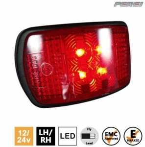 Perei M60 12V/24V LED Rosso Segnaposto Posteriore Luce Fly Piombo Camion Rimorchio - Foto 1 di 2