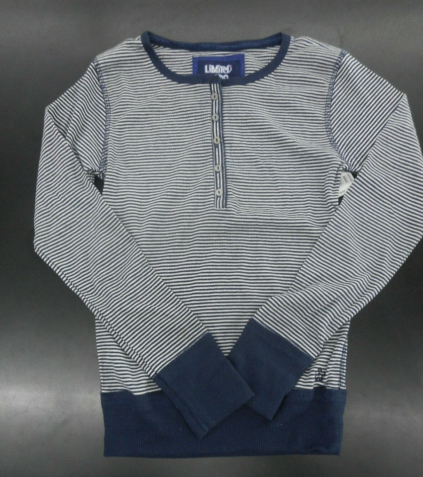 Camisa Chaquetón Manga Larga Niñas $38 Limited Too Azul Marino y Blanco Tallas 4-14/16 Foto 1 de 4