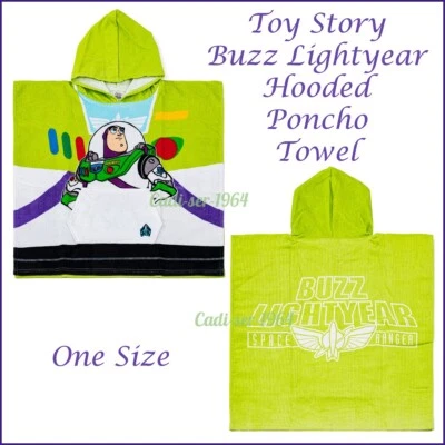 Buzz Lightyear Hooded Poncho Towel One Size Children's Towel NEW - Image 1 of 4