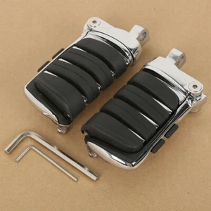 Pair Chrome Switchblade Male Mount Foot Pegs Rest Fit For Harley Touring Dyna - Picture 1 of 12
