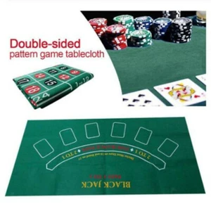 60x90cm Blackjack Roulette Casino Poker Tischdecke Filz Stoffbezug Matte - Bild 1 von 7