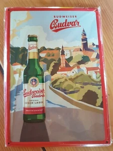 Werbeschild Budweiser Budwar Blechschild Brauerei NEU - Bild 1 von 1