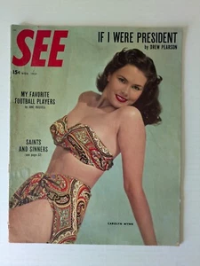 SEE Magazine Nov 1951 Carolyn Wynn Cover, Marilyn Monroe, Football, Jane Russell - Picture 1 of 5