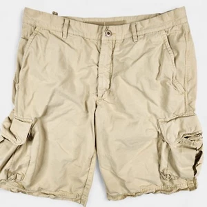 Hackett London Cargo Shorts Men's 32 Khaki Adjustable Waist Cinch Straps - Picture 1 of 11