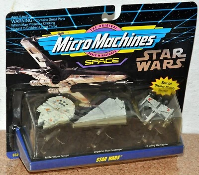  Star Wars Micro Machines Millennium Falcon Imperial Star Destroyer X-wing 1993 - Image 1 of 2