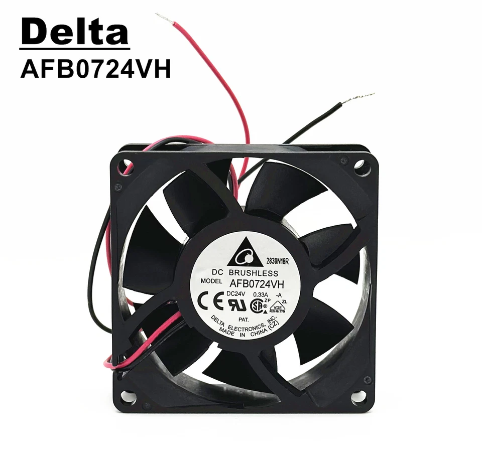 Delta AFB0724VH 7025 24V 0.33A 7CM inverter double ball cooling fan - Image 1 of 4