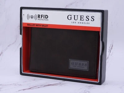 Wallet Guess Men Brown Trifold RFID Protection Gift Box MSRP $42 - Image 1 of 4