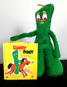 GUMBY ~ vintage children's Whitman Tell-A-Tale Book and 12.5" Stuffed Figure - Picture 1 of 9