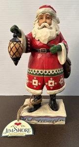 Jim Shore Heartwood Creek Weihnachtsmann mit Laterne Figur 4058790 - Bild 1 von 7