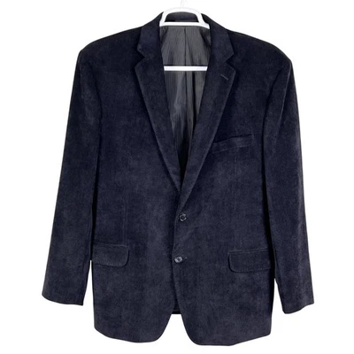 Blazer de pana negro para hombre Calvin Klein 46R abrigo deportivo doble ventilación vacaciones Foto 1 de 4