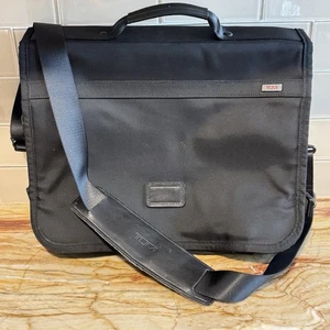 Tumi Alpha Ballistic Nylon Laptop Messenger Bag Black $295 Retail EUC - Picture 1 of 24