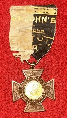 MEDALLA RARA De Colección 1897 CABALLEROS TEMPLARIOS de San Juan Medallón Comandancia Foto 1 de 4