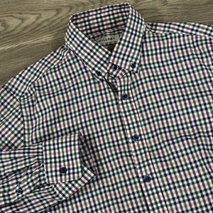 Twillory 16 32/33 Tailored Fit Non Iron Safe Cotton Check Plaid Dress LS Shirt - Picture 1 of 8