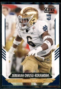 Partitura 2021 Jeremiah Owusu-Koramoah RC Notre Dame Fighting Irish #353 - Imagen 1 de 2