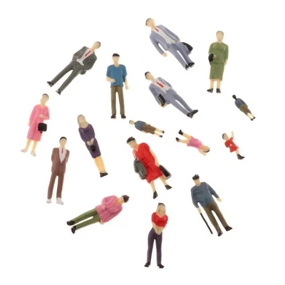 16x Miniature 1/42 Display Model Character Diorama Figures - Immagine 1 di 4