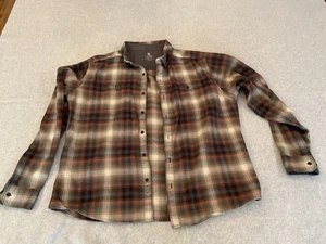 Kuhl Mens Brown Plaid Flannel Button Shirt Xl - Picture 1 of 8