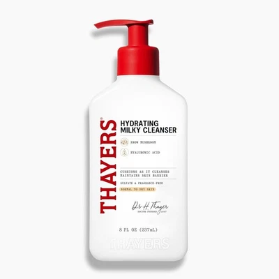 Limpiador facial hidratante lechoso Thayers ácido hialurónico setas de nieve 8 fl oz Foto 1 de 4