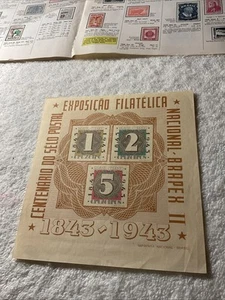BRAZIL-(-1943-)-SCOTT #C53-“FIRST POSTAGE STAMPS,100th.ANNIVERSARY ”-S.SHEET-MNH - Picture 1 of 8