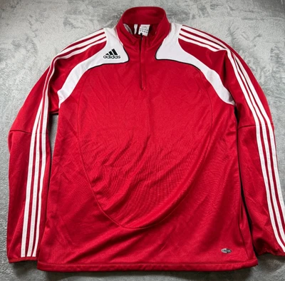 Adidas Clima365 ClimaCool Red White 1/4 Zip Pullover Training Jacket Men’s XL - Image 1 of 4