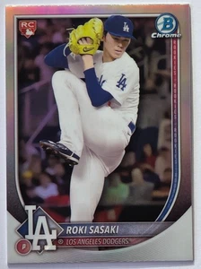 ROKI SASAKI 2025 Bowman Red Rookie Refractor RC #12 Dodgers - Picture 1 of 2