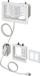 Arlington TVB712BK-1 abgewinkelte Box Wand Kabelsatz, vorverdrahtete TV-Brücke, 1er-Pack - Bild 1 von 4