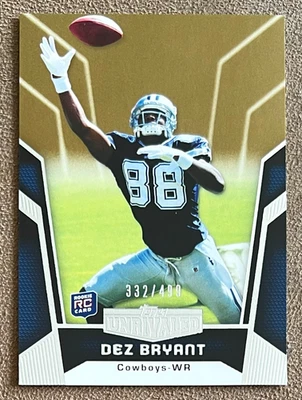 2010 Topps Unrivaled Gold Rookie #129 Dez Bryant /499 Dallas Cowboys Numbered RC - Image 1 of 3
