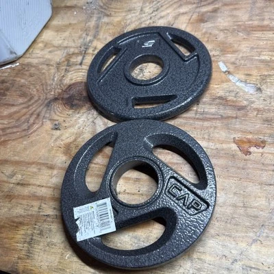 "Placas de peso de agarre olímpico de 2"" con barra X 2 lb (10 lb en total)" Foto 1 de 4