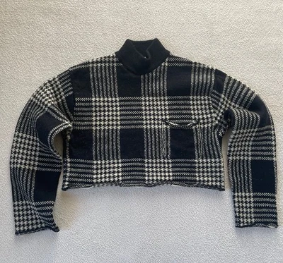 Suéter tejido a cuadros negro vintage años 80 Comme Des Garcons Foto 1 de 4