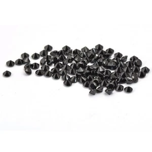 Forma Tonda 0,50Kt 100% Certificata Naturale Jet Nero Diamante Sciolto Molto - Foto 1 di 1
