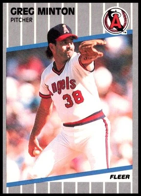 1989 Greg Minton Fleer Baseball #485 California Angels - Image 1 of 2