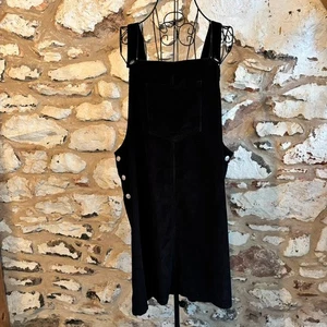 Papaya Black Corduroy Pinafore Dungaree Dress – UK 20 – 100% Cotton - Picture 1 of 7