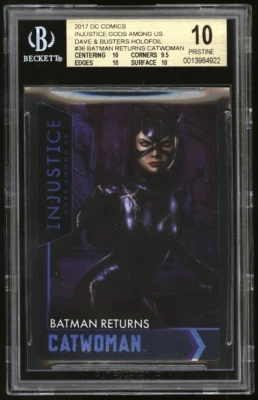 2017 DC Comics Injustice Gods Among Us Dave Busters Holofoil Catwoman BGS 10 - Image 1 of 2