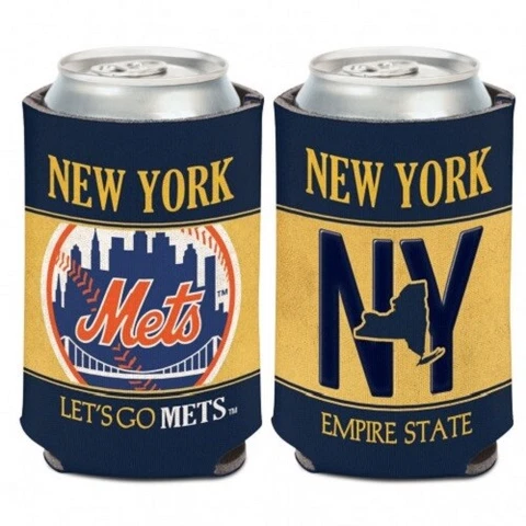 MLB New York Mets Wincraft 12 oz. License Plate Design Can Cooler NEW! Cover