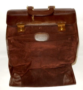 VINTAGE ANTIL ITALY BIO BRAUN WILDLEDER WANDELBAR LEDER UMHÄNGETASCHE HANDTASCHE - Bild 1 von 18