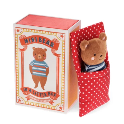 Stofftier Mini-Bär in einer kleinen Box Rex London Geschenkbox Plüschtier