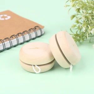 Wooden Yoyo Toy Color Mini Round DIY Baby Yoyo Ball Hand-Made Crafts Yo-Yo Toy - Bild 1 von 12
