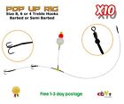 10X Pike Pop Up Rig Wire Trace - Various Hook Sizes - Barbed or Semi Barbed