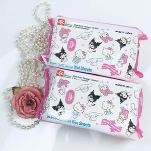 Hello Kitty Wet Wipes Refill of 80 sheets each pack Made In Japan - Picture 1 of 3