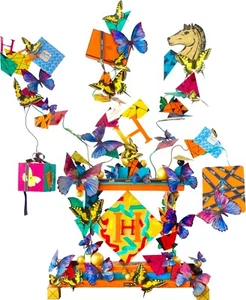 OROLOGIO HERMES FARFALLE Museo Artistico "Homage HERMES" Solo 1 COA Limitato - Foto 1 di 12