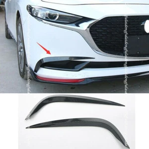 For Mazda 3 Axela 2019-2022 Carbon Fiber ABS Front Fog Light Eyebrow Cover Trim - Picture 1 of 5