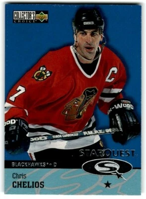 1997-98 UD Collector's Choice Starquest Chris Chelios Chicago Blackhawks - Image 1 of 2