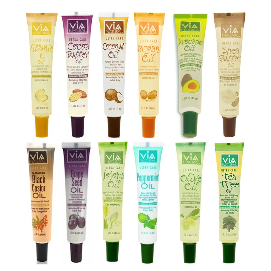 Aceite hidratante Via Natural Oils para cabello cuero cabelludo cuerpo 1,5 fl oz Foto 1 de 1