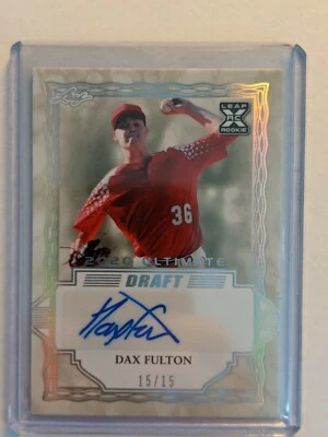 2020 Leaf Ultimate Draft XRC Dax Fulton Rookie Autograph Auto #ed 15/15! BA-DF1 - Image 1 of 2