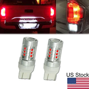 7443 7440 Pure Red LED Rear Turn Signal Light Bulbs For Toyota Tacoma 2016-2020 - Picture 1 of 5