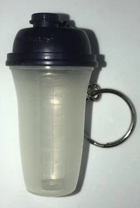 VINTAGE Tupperware KEY CHAIN MINI  Shaker Mixer Bottle Blue  2.5" - Picture 1 of 5
