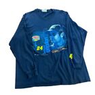 Vintage NASCAR T Shirt Mens Navy Blue XL Graphic DuPont Long Sleeve 104