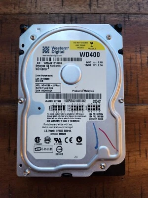 Western Digital Caviar - 7200RPM - 40GB IDE - 3.5 Desktop -Model# WD400BB-23FRA0 - Image 1 of 4