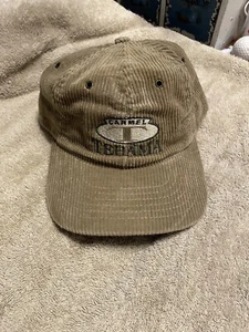Vintage Corduroy Carmel Tehama Leather Backstrap Adjustable Hat Brown - Picture 1 of 4