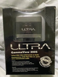 Ultra GammaView 2005 2-Port KVM Switch PS/2, VGA, Audio U12-40714 B5 - Picture 1 of 2